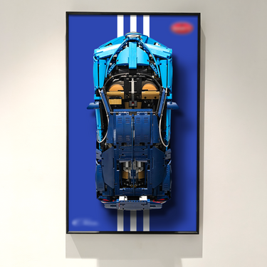 Moldura de parede para exposição do automóvel Lego Bugatti Chiron Technic™ 42083.