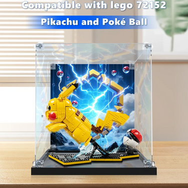 Displaycase voor LEGO® Pokémon 72152 Pikachu Poké Ball en Zimomo Art Toys