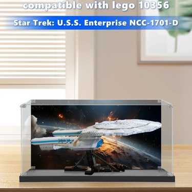 Display case compatible with LEGO® Icons Star Trek: U.S.S. Enterprise NCC-1701-D™ 10356 - ICUANUTY