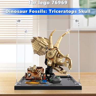 Display case for LEGO® Jurassic World™ Dinosaur Fossils: Triceratops Skull 76969 - ICUANUTY