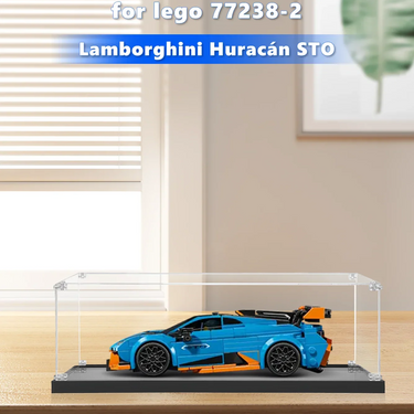 Display Case for LEGO® Speed Champions Lamborghini Revuelto & Huracán STO 77238 (Blue) - ICUANUTY