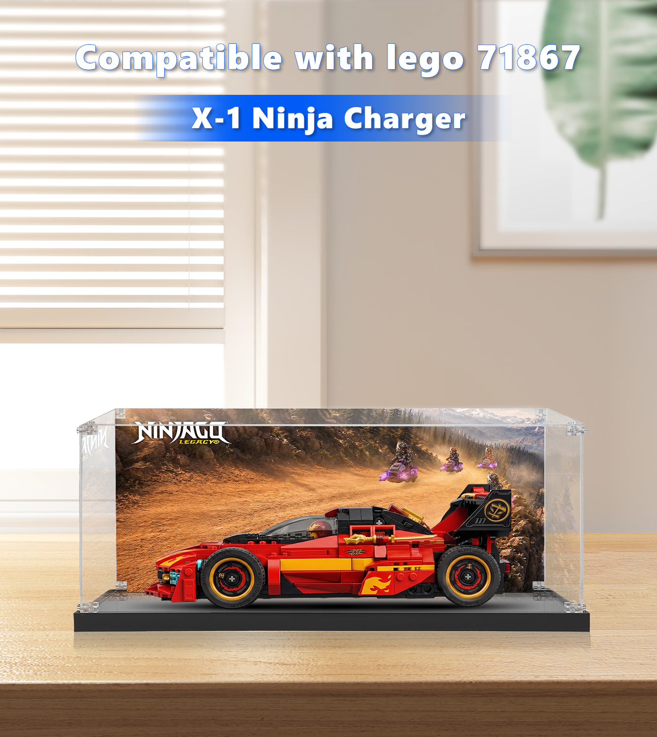 Display Case for LEGO® NINJAGO® X-1 Ninja Charger 71867 – ICUANUTY Display Case for LEGO® NINJAGO® X-1 Ninja Charger 71867 – ICUANUTY
