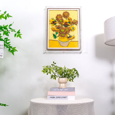 Premium Wall-Mounted Acrylic Display Case for LEGO® Art Vincent van Gogh – Sunflowers 31215 - ICUANUTY