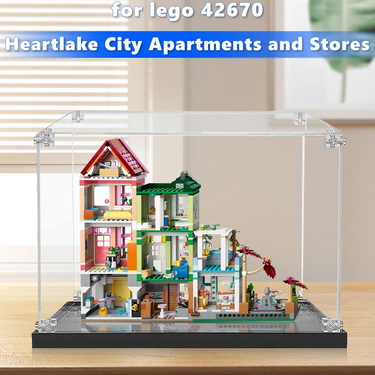 Display case for LEGO® Friends Heartlake City Apartments and Stores 42670 - ICUANUTY