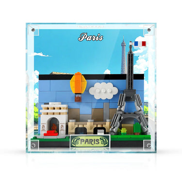 Дисплейный каркас для LEGO Paris Postcard, интегрированный акрил – 3D-настенное искусство и настольная экспозиция