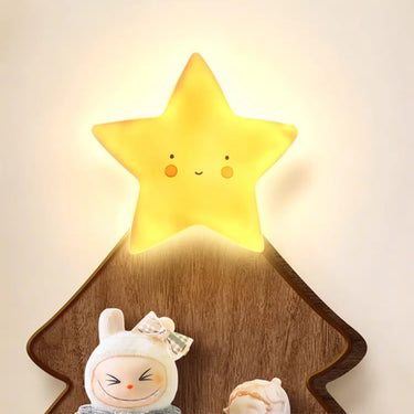 Wall display mounted Christmas tree-shaped shelfadreamy treehouse - ICUANUTY