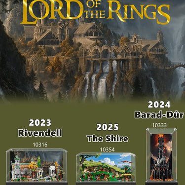 Display case for LEGO® Icons The Lord of the Rings: Barad-dûr 10333/The Shire 10354/RIVENDELL™ 10316 - ICUANUTY