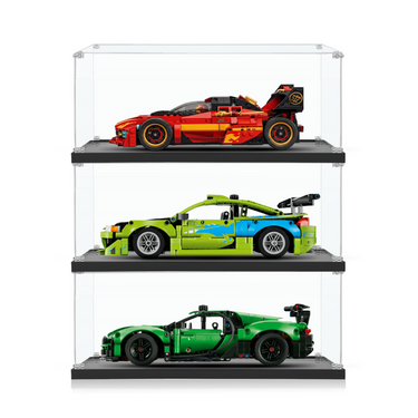 Display Case for LEGO® Technic™ Bugatti (42241), Mitsubishi Eclipse (42229) & NINJAGO® Ninja Charger (71867)