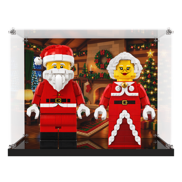 Acrylic Display Case for LEGO® Up-Scaled Santa & Mrs. Claus Minifigures 40820/40875 | Holds 2 Figures