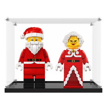 Acrylic Display Case for LEGO® Up-Scaled Santa & Mrs. Claus Minifigures 40820/40875 | Holds 2 Figures