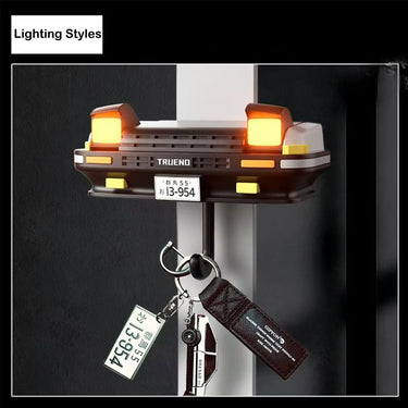 Nyckelknippa för Initial D Toyota AE86 Trueno | LED-ljusande väggkrok för JDM-fans
