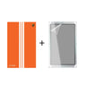 Orange Porsche GT3 RS decal with white stripes and Porsche logo plus clear protective vinyl film