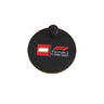 Black round Formula 1 Collection display stand base with F1 logo and red square branding