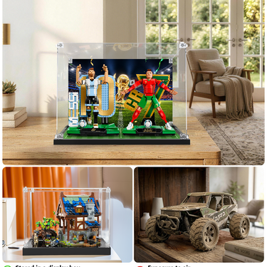 Displaykast voor LEGO® Soccer Legends 43015 Lionel Messi & 43016 Cristiano Ronaldo