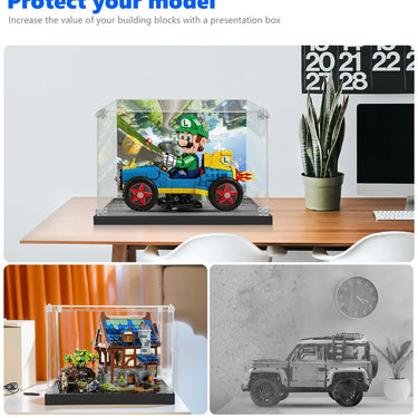 Display Case for LEGO® Super Mario™ Mario Kart™ – Luigi &amp; Mach 8 72050