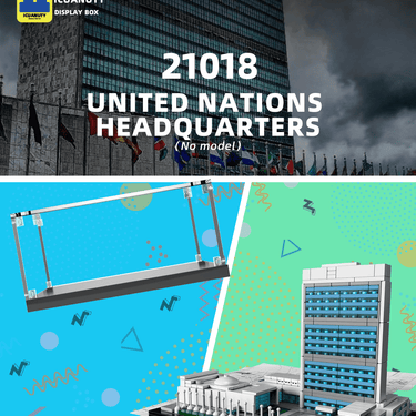Display case for LEGO Architecture：United Nations Headquarters 21018 - ICUANUTY