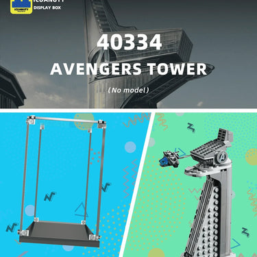 Display case for LEGO Marvel Avengers Tower 40334 - ICUANUTY