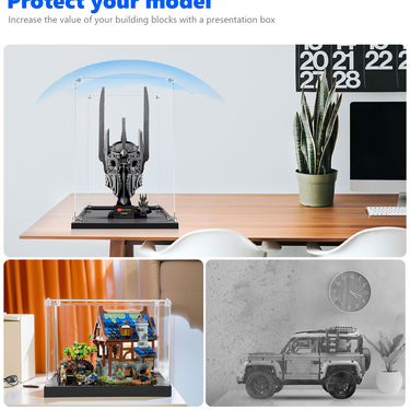 Premium Display Case Compatible with LEGO® Icons The Lord of the Rings: Sauron's Helmet 11373