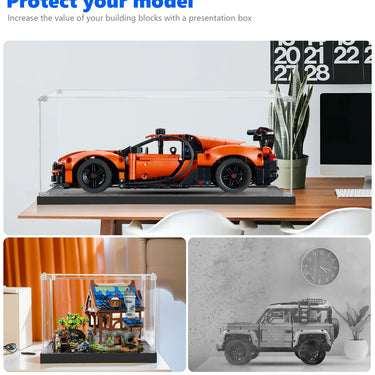 Display Case For LEGO Technic Bugatti Chiron Pur Sport Hypercar 42222 - ICUANUTY
