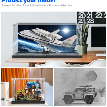 Display case for LEGO® Icons Shuttle Carrier Aircraft 10360 - ICUANUTY