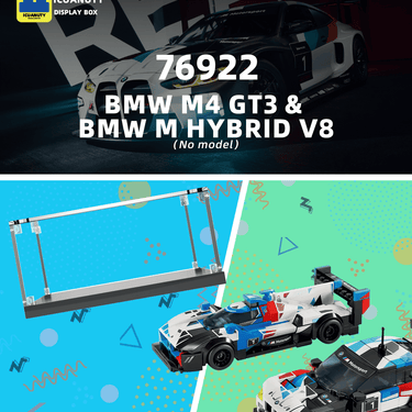 Display case for LEGO BMW M4 GT3 & BMW M Hybrid V8 76922 - ICUANUTY