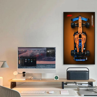 [SpectraFlow Series] Wall display frame for Lego Technic™ Formula 1™ Car 42141 42206 42207 42171 - ICUANUTY