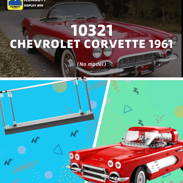 Display Case for Lego Creator Chevrolet Corvette 10321 - ICUANUTY