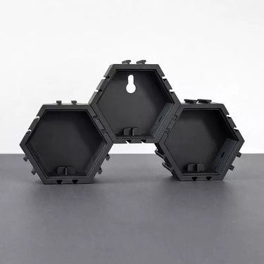 3-Pack Honeycomb Minifigure Display Case for LEGO® Minifigures | Modular Wall & Desktop Showcase