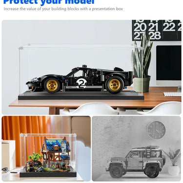 Display Case For LEGO Technic 1966 Ford GT40 MKII Race Car 42223 - ICUANUTY