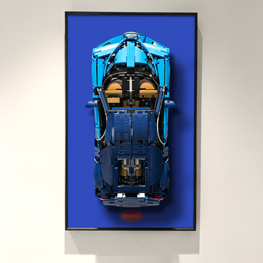 Moldura de parede para exposição do automóvel Lego Bugatti Chiron Technic™ 42083.