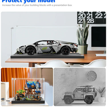 Display Case for LEGO® Technic™ Lamborghini Revuelto Super Sports Car (1:12 scale) 42214 - ICUANUTY