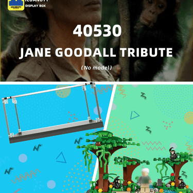 Display case for LEGO Creator Jane Goodall Tribute 40530 - ICUANUTY