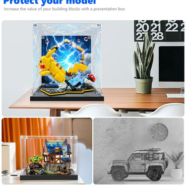 Displaycase voor LEGO® Pokémon 72152 Pikachu Poké Ball en Zimomo Art Toys