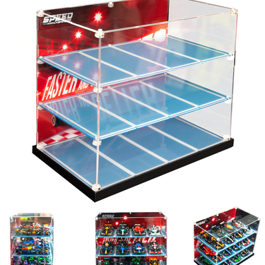 Display Case Compatible with 12 LEGO Speed Champions Cars | 3-Tier Ultimate LEGO Car Display Solution