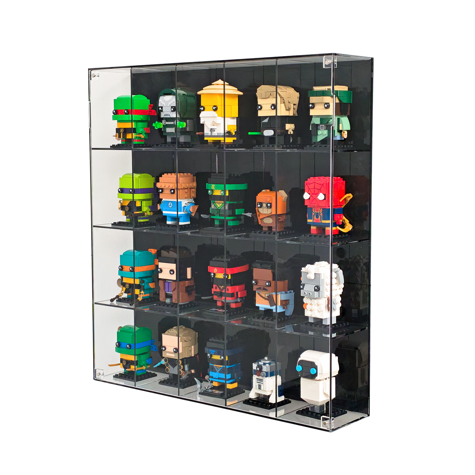 4-Tier Acrylic Display Case for LEGO® BrickHeadz Collection | Holds 20 Figures
