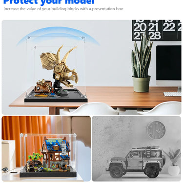 Display case for LEGO® Jurassic World™ Dinosaur Fossils: Triceratops Skull 76969 - ICUANUTY