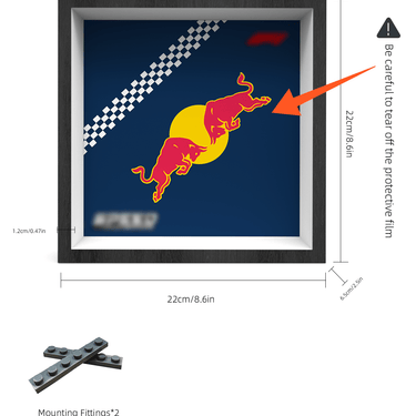 Display Car Frame for Lego Speed Champions Red Bull RB20 77243 - ICUANUTY