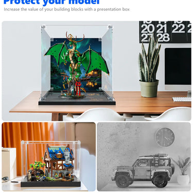 Display case for LEGO® NINJAGO® The Guardian Dragon 71847 - ICUANUTY