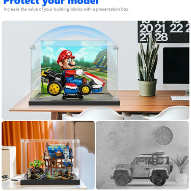 Display case for LEGO® Super Mario™ Mario Kart™ – Mario & Standard Kart 72037 - ICUANUTY