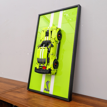 Wall-Mounted Display Frame Compatible with LEGO® Technic™ Ford Mustang Shelby® GT500® 42138
