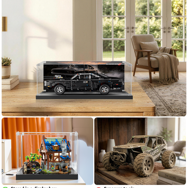 Display Case for LEGO® Technic™ Fast Furious Dodge Charger R/T 42231