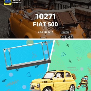 Display case for LEGO Creator Expert Fiat 500 10271 - ICUANUTY