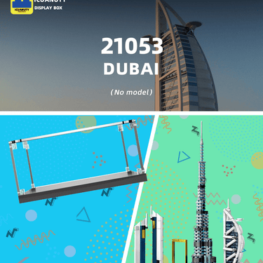 Display Case for LEGO Architecture Dubai 21052 - ICUANUTY