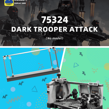 Display Case for LEGO Star Wars Dark Trooper Attack 75324 - ICUANUTY