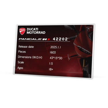 Displaycase voor LEGO Technic™ Ducati Panigale V4 S Motorfiets 42202