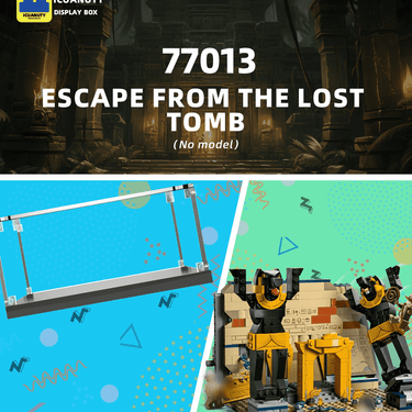Display Case for LEGO Indiana Jones Escape from Lost Tomb 77013 - ICUANUTY