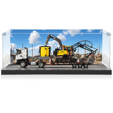 Display case for LEGO Volvo FMX Truck & EC230 Electric Excavator 42175 - ICUANUTY