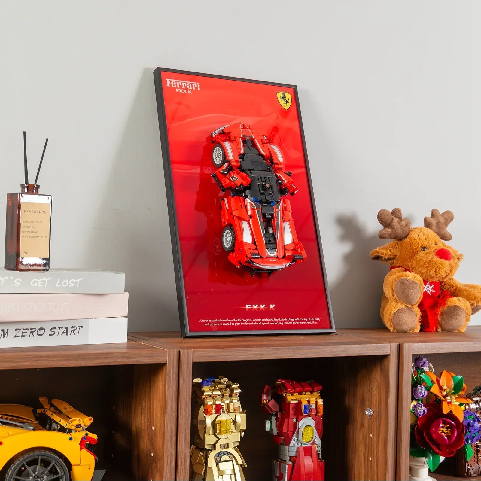 iCUANUTY Marco de pared para Lego Technic Ferrari SF-24 F1 iCUANUTY Marco de pared para Lego Technic Ferrari SF-24 F1