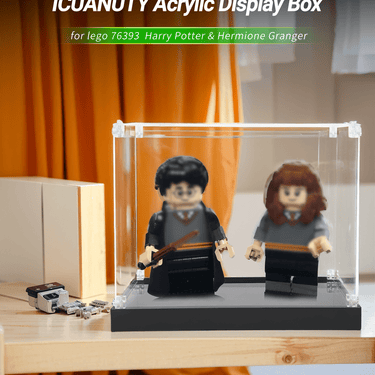 Display Case for Lego Harry Potter & Hermione Granger 76393 - ICUANUTY