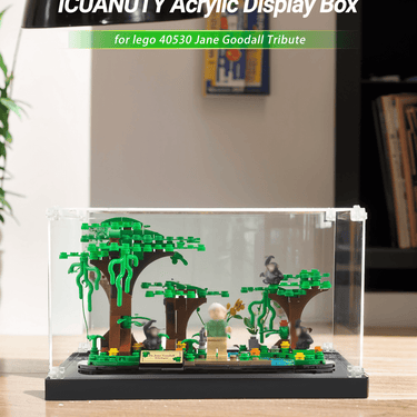 Display case for LEGO Creator Jane Goodall Tribute 40530 - ICUANUTY